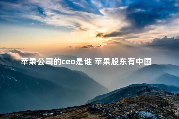 苹果公司的ceo是谁 苹果股东有中国人吗
